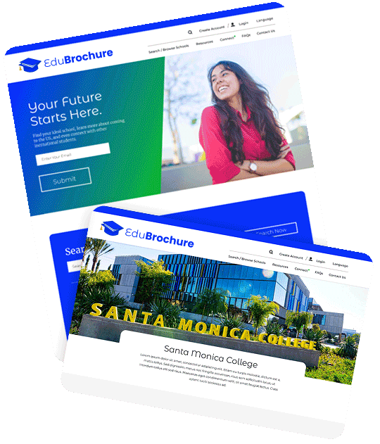 Example images of recruitment website